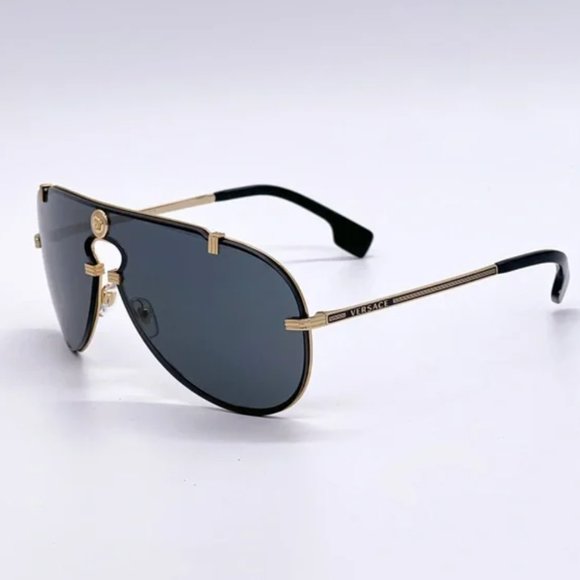 NEW VERSACE SHIELD SUNGLASSES BLACK WOMENS main image 4
